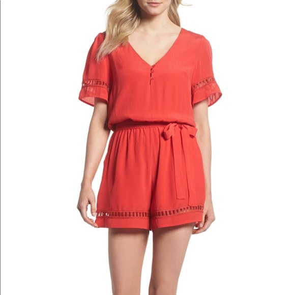 Nordstrom Other - Fraiche by J red romper (size M)